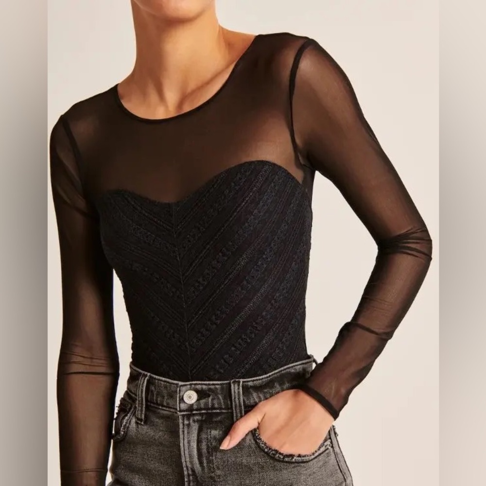 Abercrombie & fitch mesh and lace body suit